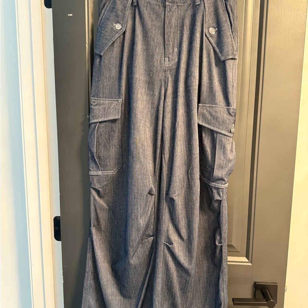 HALARA Women’s Denim Blue Cargo Pants